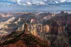 USA-Arizona-Grand Canyon National Park Landscape with North Rim canyon formations at sunset Art Print